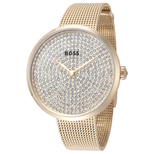 BOSS Praise Ladies' Quartz Watch with Gold Dial and Gold Stainless Steel Bracelet - 1502659