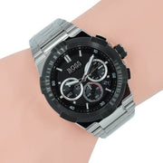 Hugo BOSS Supernova Chronograph Black Dial Men's Watch Stainless Steel 46 mm 1513359