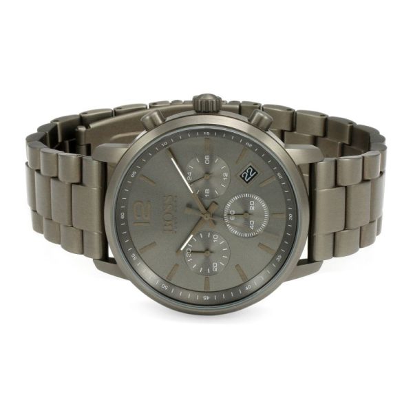 HUGO BOSS Men’s Chronograph Quartz Grey Stainless Steel Grey Dial 42mm Watch – Model 1513610