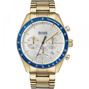 HUGO BOSS Trophy Chronograph Dial Men's Watch Stainless Steel Silver White Dial 44 mm - HB1513631