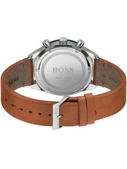 HUGO BOSS® Men’s Quartz Leather Strap Blue Dial 44mm Watch 1513860