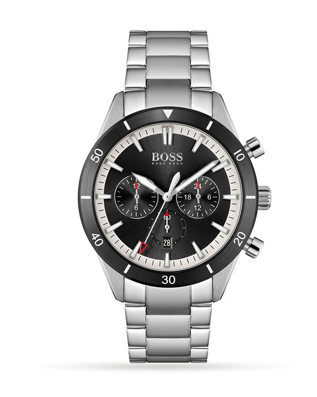 HUGO BOSS® Men's Stainless Steel Quartz Watch with Leather Strap 1513862