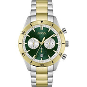 HUGO BOSS® Men’s Chronograph Quartz Stainless Steel Green Dial 44mm Watch 1513872