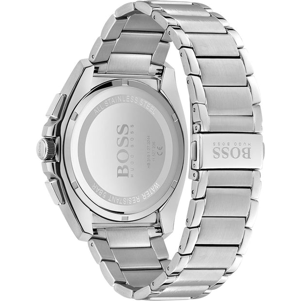 Hugo Boss® Men’s Quartz Silver Stainless Steel Blue Dial 44mm Watch - 1514007