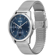 Hugo Boss Sophio Analog Quartz Watch with Blue Dial and Silver Stainless Steel Bracelet - 1513942