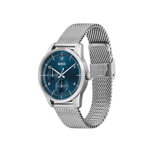 Hugo Boss Sophio Analog Quartz Watch with Blue Dial and Silver Stainless Steel Bracelet - 1513942