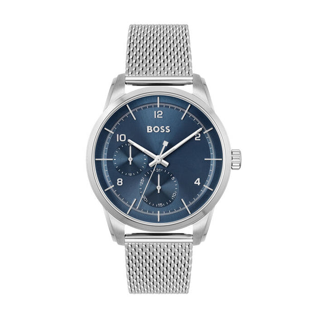 Hugo Boss Sophio Analog Quartz Watch with Blue Dial and Silver Stainless Steel Bracelet - 1513942