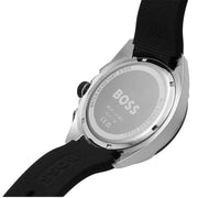 Hugo Boss Men’s Quartz Black Silicone Strap Black Dial 44mm Watch 1513953