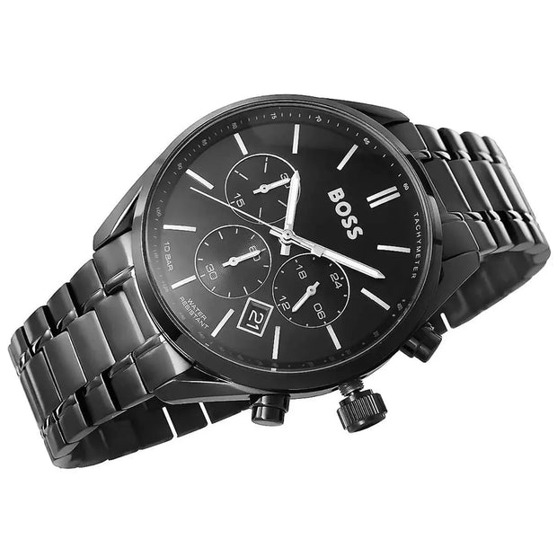 Hugo BOSS® Men’s Chronograph Quartz Stainless Steel Black Dial 44mm Watch 1513960