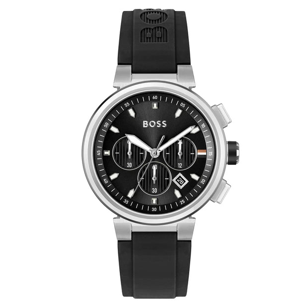 Hugo Boss Black Silicone Chronograph Men's Watch - 1513997