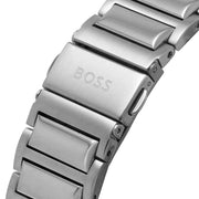 Hugo Boss Stainless Steel Red Dial Chronograph Men's Watch - 1514004