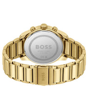 Hugo Boss Men’s Quartz Gold Stainless Steel Black Dial 44mm Watch - 1514006