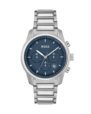 Hugo BOSS® Men’s Quartz Silver Stainless Steel Blue Dial 44mm Watch 1513999