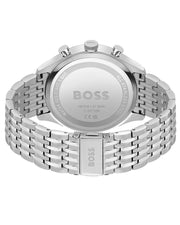 HUGO BOSS Multi-Function Analog Quartz Watch with Black Dial and Silver Stainless Steel Bracelet - Model 1514082