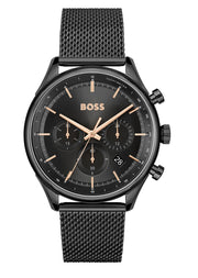 BOSS Gregor Chronograph Analog Quartz Watch with Black Dial - Model 1514065