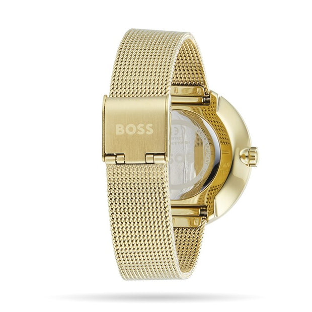 BOSS Praise Ladies' Quartz Watch with Gold Dial and Gold Stainless Steel Bracelet - 1502659