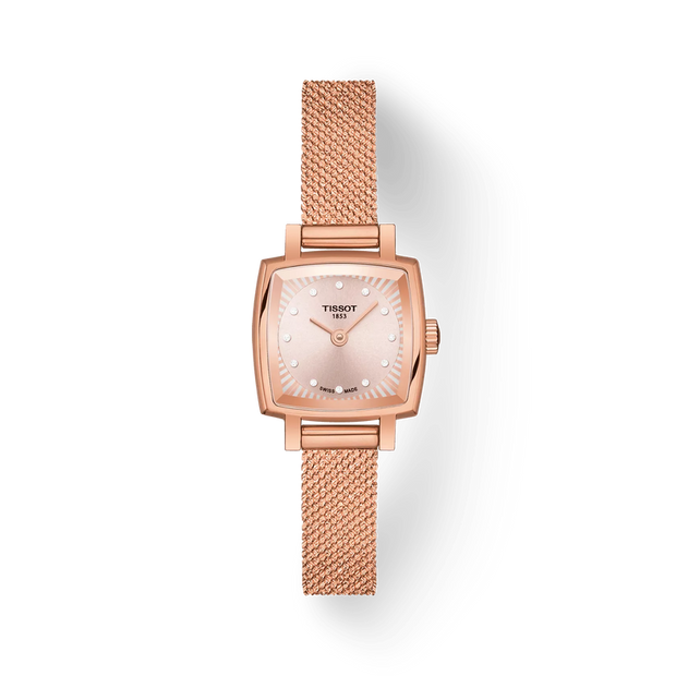 Tissot  Lovely Square Diamond Rose Dial Ladies Watch T058.109.33.456.00