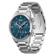 HUGO BOSS Men’s Analog 43mm Stainless Steel Blue Dial Watch 1513927