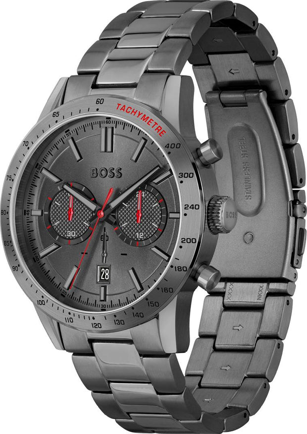 Hugo Boss Men’s Quartz Grey Stainless Steel Grey Dial 44mm Watch 1513924