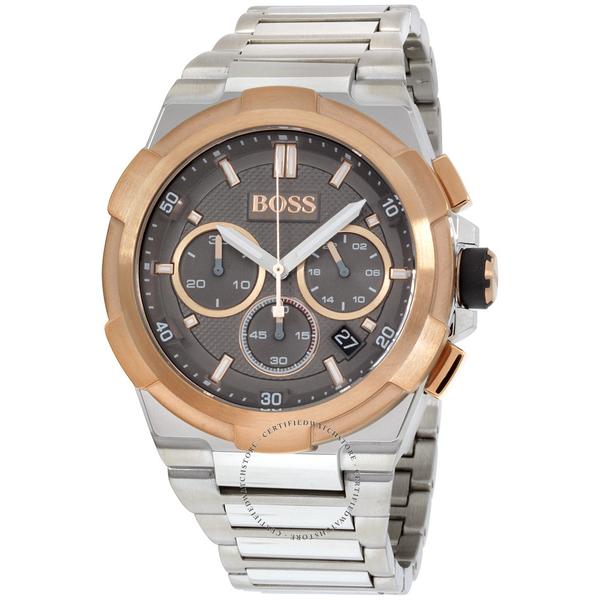 Hugo BOSS® Supernova Chronograph Grey Dial Men's Watch Stainless Steel 45 mm 1513362