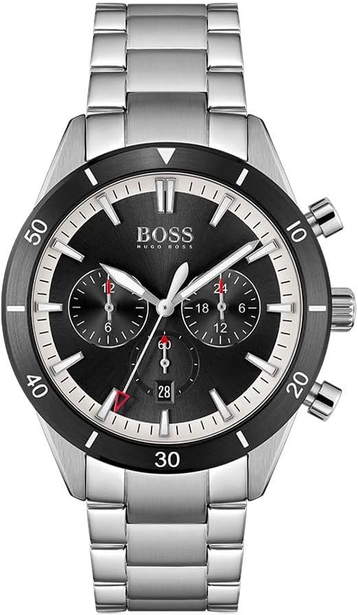 HUGO BOSS® Men's Stainless Steel Quartz Watch with Leather Strap 1513862