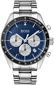 HUGO BOSS® Men's 44mm Steel Bracelet Watch Stainless Steel Blue Dial 44 mm  -  HB1513630