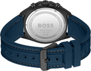 Hugo Boss Men’s Quartz Blue Silicone Strap Grey Dial 44mm Watch 1513972