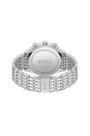 HUGO BOSS Multi-Function Analog Quartz Watch with Black Dial and Silver Stainless Steel Bracelet - Model 1514082