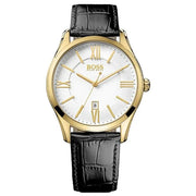 Hugo Boss Ambassador Men's Quartz Watch with Gold Toned Steel Case - 1513020