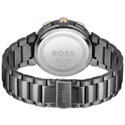 Hugo Boss Grey Steel Red Dial Chronograph Men's Watch - 1514000