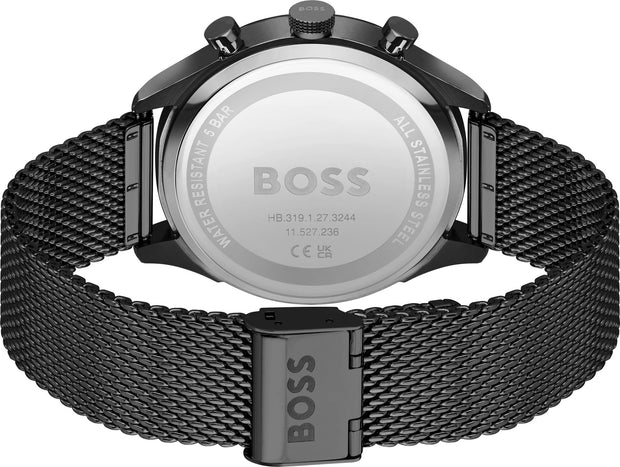 BOSS Gregor Chronograph Analog Quartz Watch with Black Dial - Model 1514065