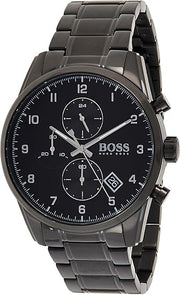 Hugo Boss Skymaster Men's Watch - Analog Quartz Metal Black Dial 44mm - 1513785