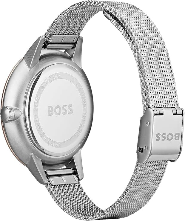 HUGO BOSS® Ladies' Gold-Toned Quartz Watch with Diamonds – Model 1502423