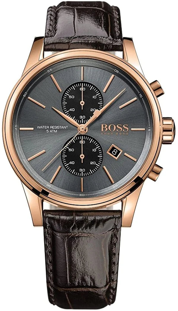 Hugo Boss Gents Chrono Men’s Chronograph - Classic Design Stainless Steel Grey Dial  41 mm  1513281