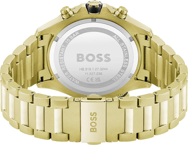 Hugo BOSS® Men’s Quartz Gold Stainless Steel Black Dial 46mm Watch 1513932