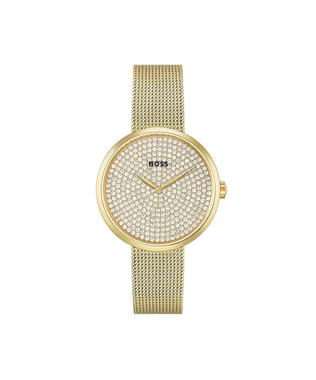 BOSS Praise Ladies' Quartz Watch with Gold Dial and Gold Stainless Steel Bracelet - 1502659