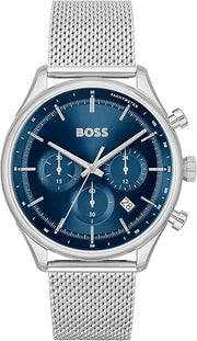 BOSS Chronograph Analog Quartz Watch with Blue Sunray Dial - Model 1514052