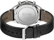 HUGO BOSS® Men’s Quartz Black Leather Strap Black Dial 44mm Watch 1513864