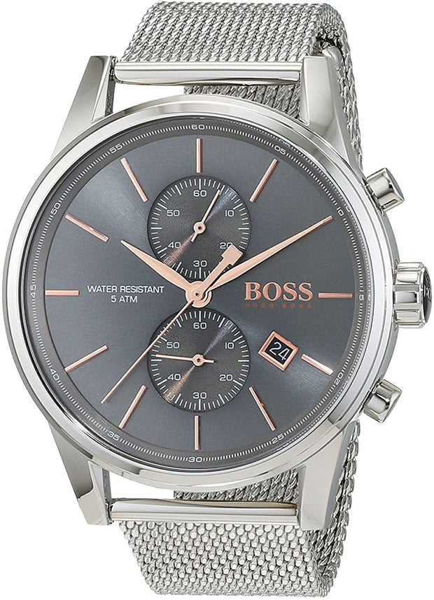 HUGO BOSS Jet Quartz Watch for Men Stainless Steel Black Dial 41 mm  - HB 1513440