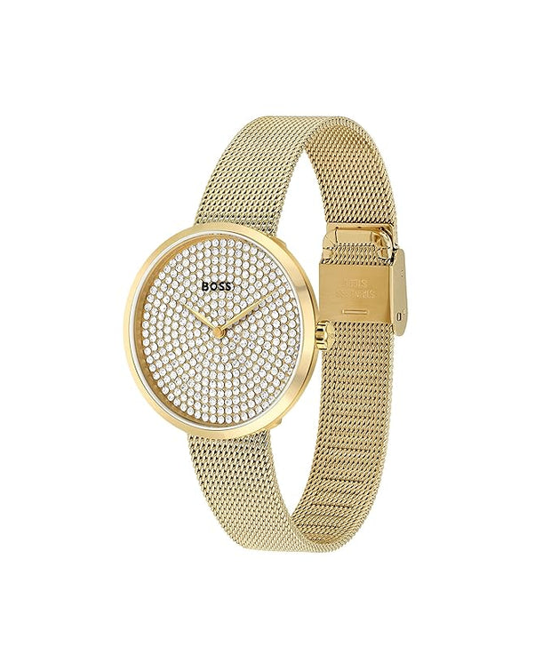 BOSS Praise Ladies' Quartz Watch with Gold Dial and Gold Stainless Steel Bracelet - 1502659