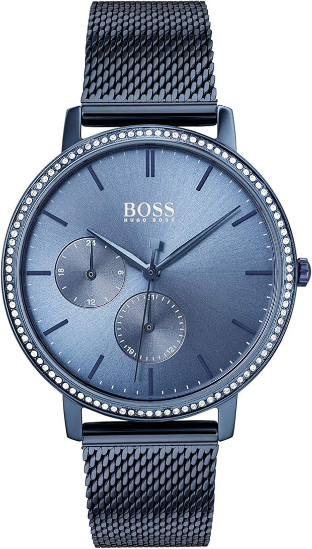 Hugo Boss Women's Analog Quartz Watch with Blue Dial and Stainless Steel Bracelet - 1502518