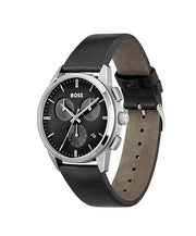 BOSS Dapper Chronograph Analog Quartz Watch for Men with Black Leather Strap - 1513925