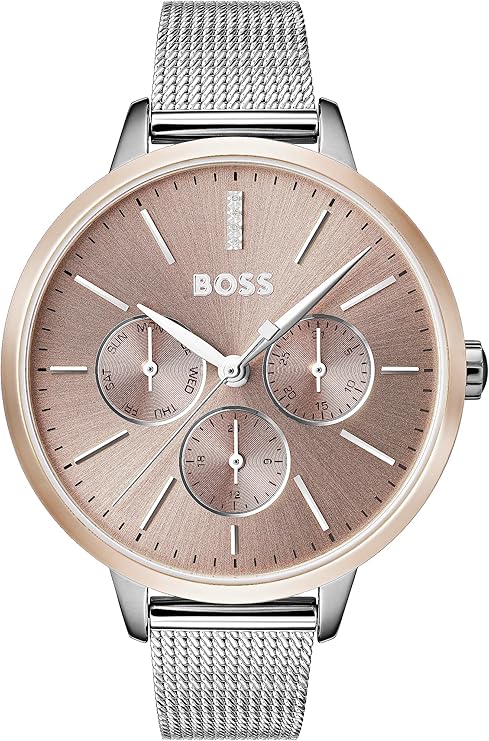 HUGO BOSS® Ladies' Gold-Toned Quartz Watch with Diamonds – Model 1502423