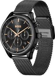 BOSS Gregor Chronograph Analog Quartz Watch with Black Dial - Model 1514065