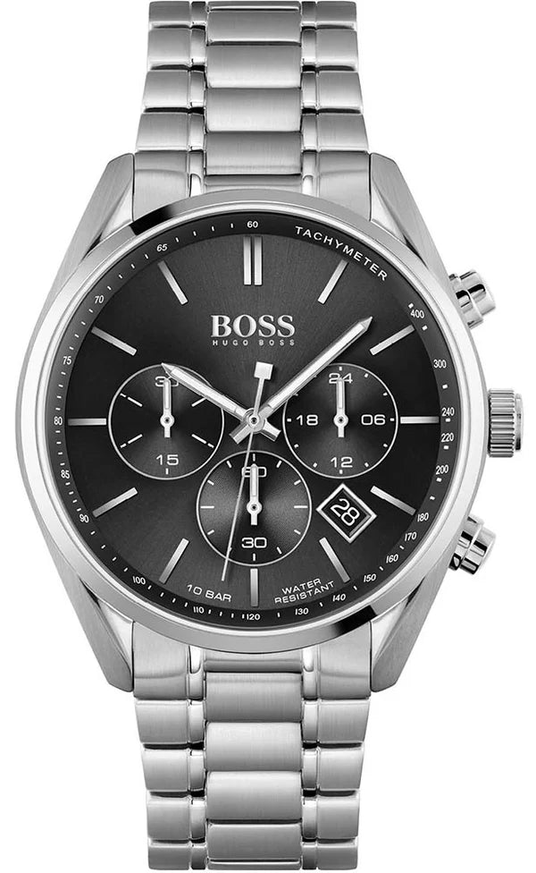 Hugo BOSS® Associate Champion Chronograph Men's Watch Stainless Steel Black Dial 42 mm 1513871