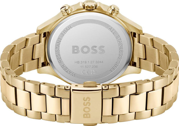 Hugo BOSS Women's Quartz Analog Silver Dial Gold Watch – Model 1502628