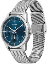 Hugo Boss Sophio Analog Quartz Watch with Blue Dial and Silver Stainless Steel Bracelet - 1513942