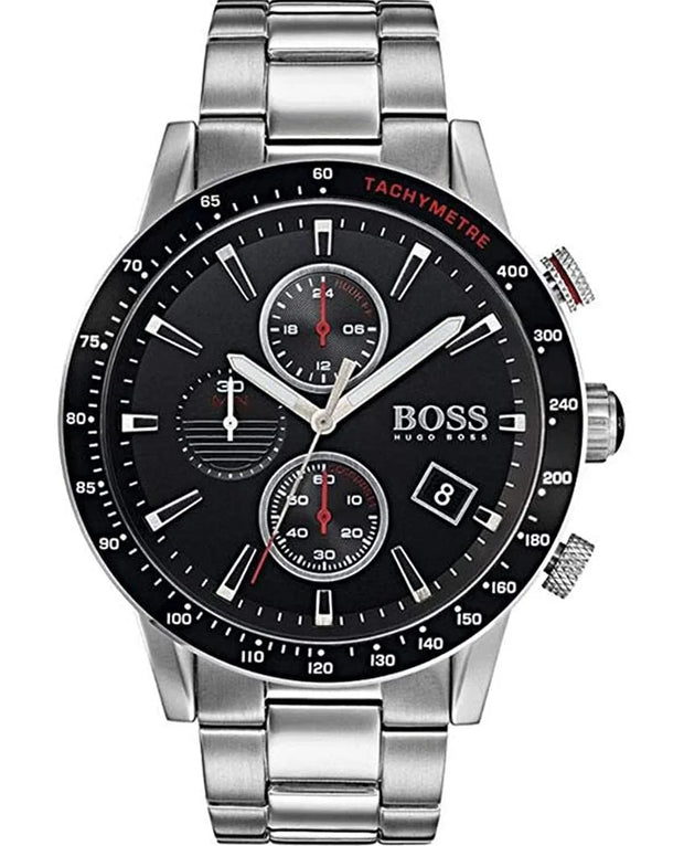 HUGO BOSS® Men's Stainless Steel Quartz Watch with Leather Strap 1513862