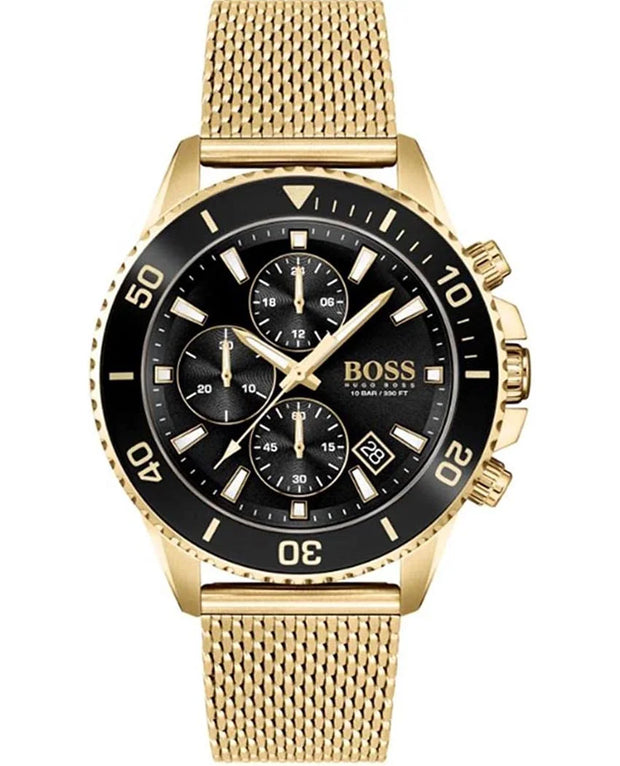 Hugo Boss® Men’s Quartz Gold Stainless Steel Black Dial 46mm Watch - 1513906