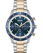 HUGO BOSS® Men’s Quartz Two-Tone Stainless Steel Blue Dial 44mm Watch 1513937